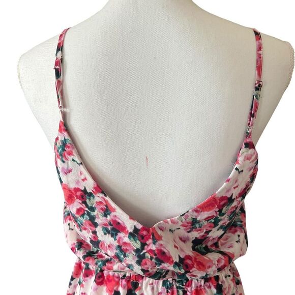 Forever 21 Women's‎ Size Small S Pink Multi Colored Floral Jumpsuit Sleeveless - Picture 4 of 8